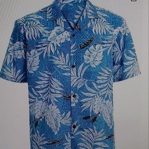 Hawaiian Floral Shirt for Men Short Sleeve Regular Fit  Medium